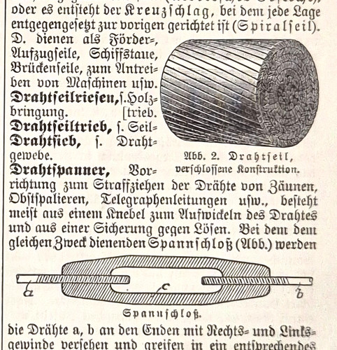 Alte lithografie drahtseil - alte, lithografie,