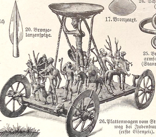 Alte lithographie kultur der - alte,