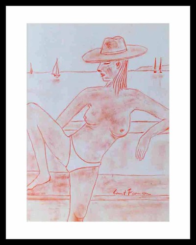 Original rötelzeichnung ernst - original,